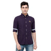 Double Two Men Slim Fit Solid Button down collar Casual shirt  207