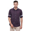 Double Two Men Slim Fit Stripes Pointed Collar Casual shirt  204