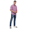 Double Two Men Slim Fit Checks Pointed Collar Casual shirt  197