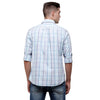 Double Two Men Slim Fit Checks Pointed Collar Casual shirt  196