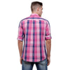 Double Two Men Slim Fit Checks Pointed Collar Casual shirt  194
