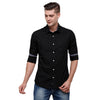 Double Two Men Slim Fit Solid Pointed Collar Casual shirt  189
