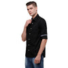 Double Two Men Slim Fit Solid Pointed Collar Casual shirt  189