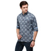 Double Two Men Slim Fit Checks Button down collar Casual shirt  187