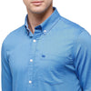 Load image into Gallery viewer, Double two Men Solid Blue Button down collar Long Sleeves 100% Cotton Slim Fit Casual shirt