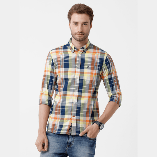 Multi Checks Casual Shirt Slim Fit