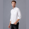 Double two Men Printed Blue Button down collar Long Sleeves 100% Cotton Slim Fit Casual shirt