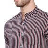 Load image into Gallery viewer, Double Two Men Slim Fit Stripes Mandarin collar Casual shirt  134