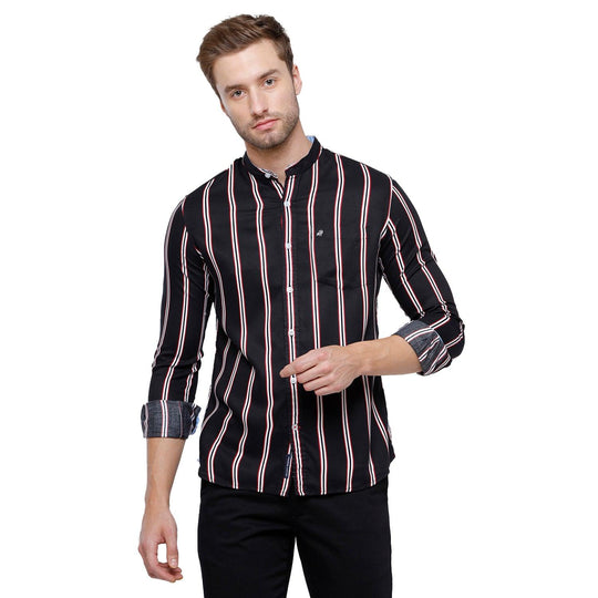 Black Stripes Casual Shirt Slim Fit