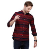Load image into Gallery viewer, Double Two Men Slim Fit Stripes Mandarin collar Casual shirt  130