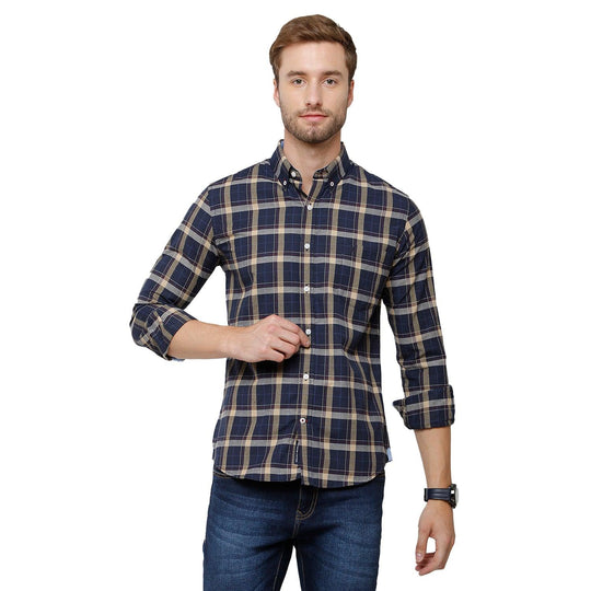 Multi Checks Casual Shirt Slim Fit