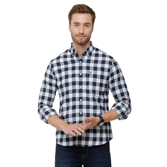 Black Checks Casual Shirt Slim Fit
