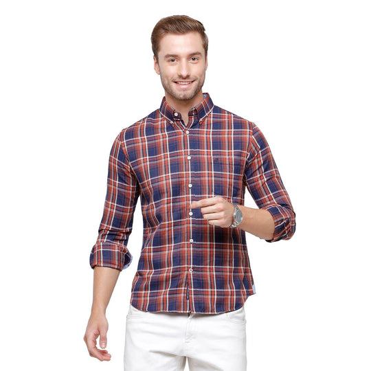 Multi Checks Casual Shirt Slim Fit
