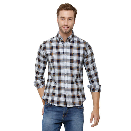 Multi Color Checks Casual Shirt Slim Fit