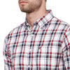 Double Two Men Slim Fit Checks Button down collar Casual shirt  107