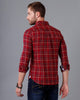 Double Two Men Slim Fit Checks Button down collar Casual shirt  100