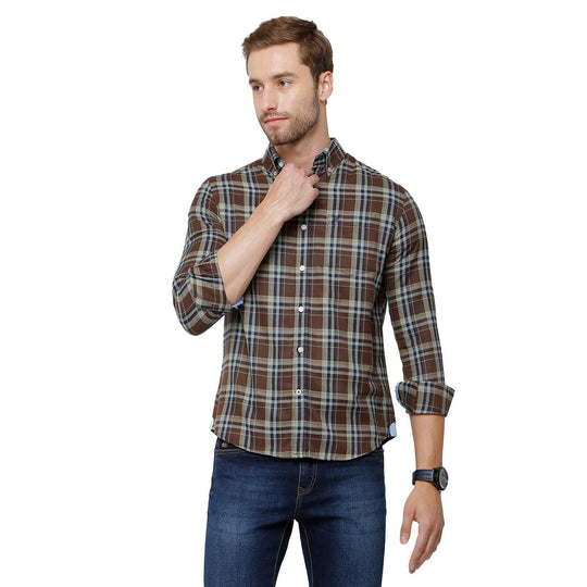 Multi Checks Casual Shirt Slim Fit
