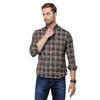 Load image into Gallery viewer, Double Two Men Slim Fit Checks Button down collar Casual shirt  99