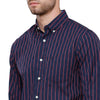 Load image into Gallery viewer, Double Two Men Slim Fit Stripes Button down collar Casual shirt  74