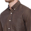 Double Two Men Slim Fit Solid Button down collar Casual shirt  60