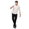 Double Two Men Slim Fit Solid Mandarin collar Casual shirt DTMS0263M-R