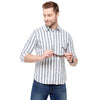 Load image into Gallery viewer, White Stripes Casual Shirt Slim Fit - Double Two