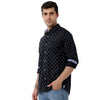 Double Two Men Slim Fit Printed Pointed Collar Casual shirt  30