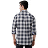 Double Two Men Slim Fit Checks Pointed Collar Casual shirt  25