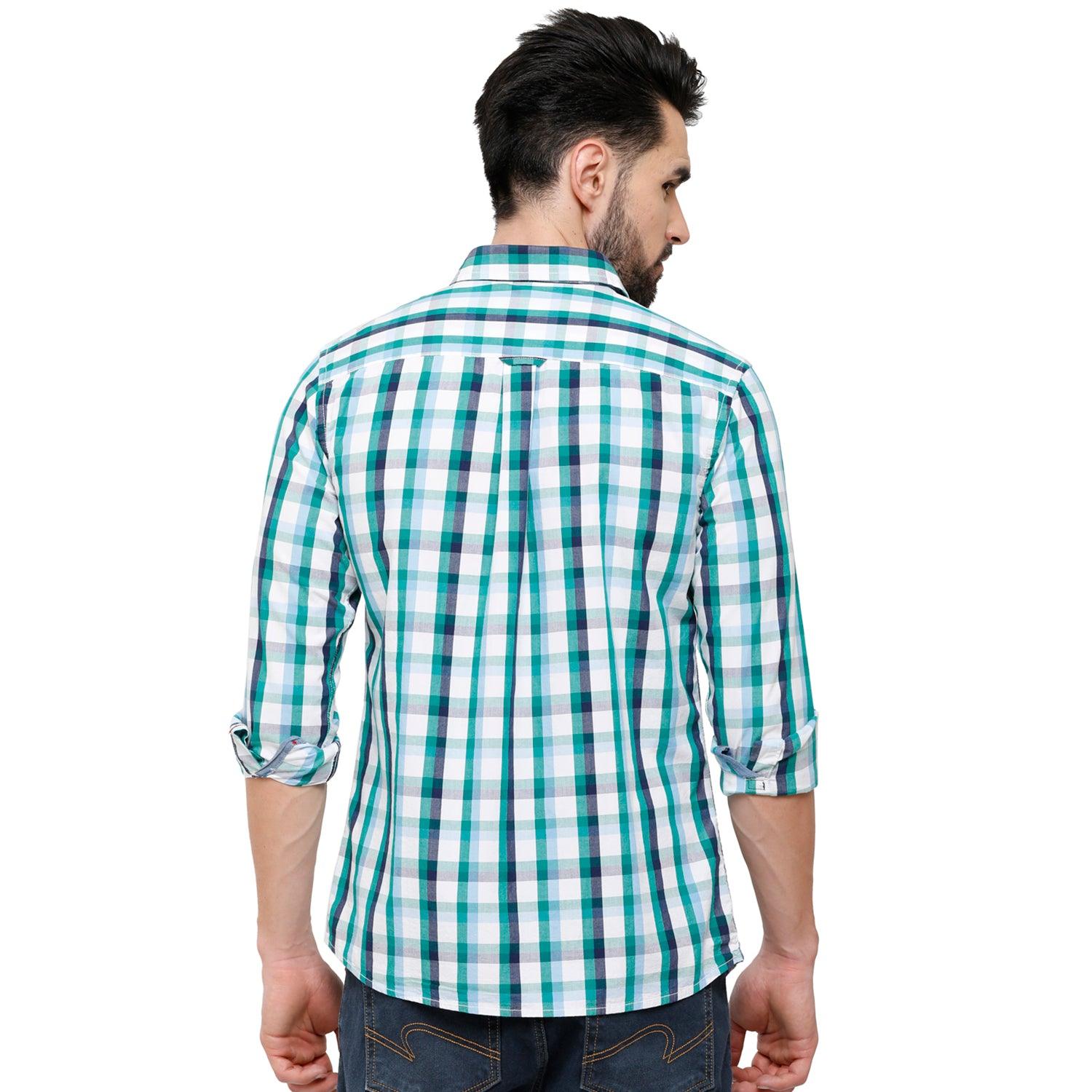 Multi Checks Casual Shirt Slim Fit - Double Two