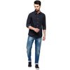 Load image into Gallery viewer, Double Two Men Slim Fit Self Design Pointed Collar Casual shirt  10