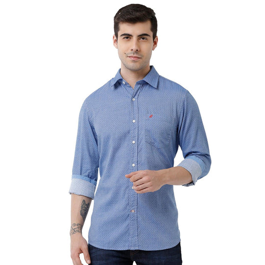Blue Douby Casual Shirt Slim Fit