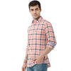 Double Two Men Slim Fit Checks Pointed Collar Casual shirt  4