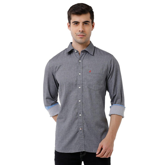 Grey Douby Casual Shirt Slim Fit