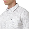 Load image into Gallery viewer, Double Two Men Printed White Pointed collar Slim Fit Casual shirt