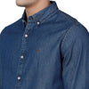 Load image into Gallery viewer, Double Two Men Solid Indigo Button Down Slim Fit Denim Shirt