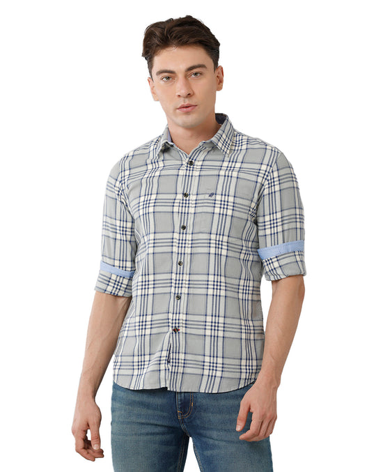 Blue Dusk Broad Checks Casual Shirt