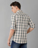 Load image into Gallery viewer, Beige Twill Checks Casual Shirt Double Two