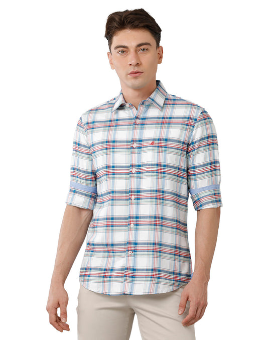Off WhiteOxford Broad Checks Casual Shirt