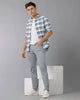 Off White Oxford Broad Checks Casual Shirt Double Two