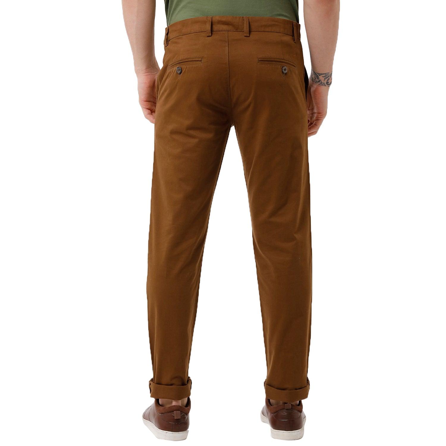 Double Two Slim Fit Men Brown Trouser  257