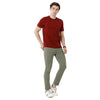 Double two Men Solid Green Fashion Slim Fit Trouser