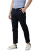 Slim Fit Men Navy Blue 100% Cotton Trouser