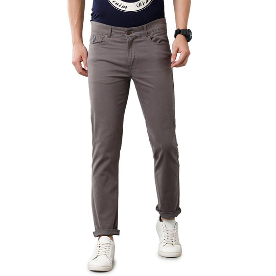 Lean Fit Tan Solid Gaberdines