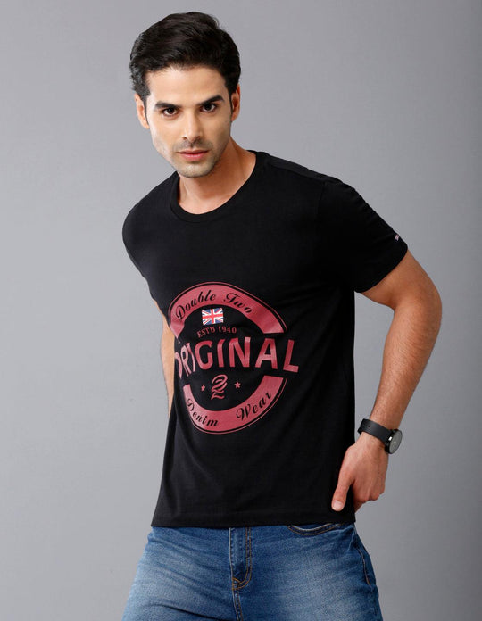 Black Printed T-Shirt Slim Fit