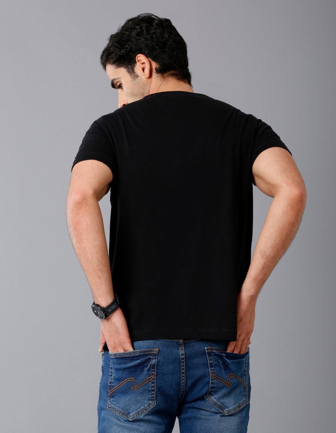 Double Two Men Slim Fit Printed Round neck T Shirt  250
