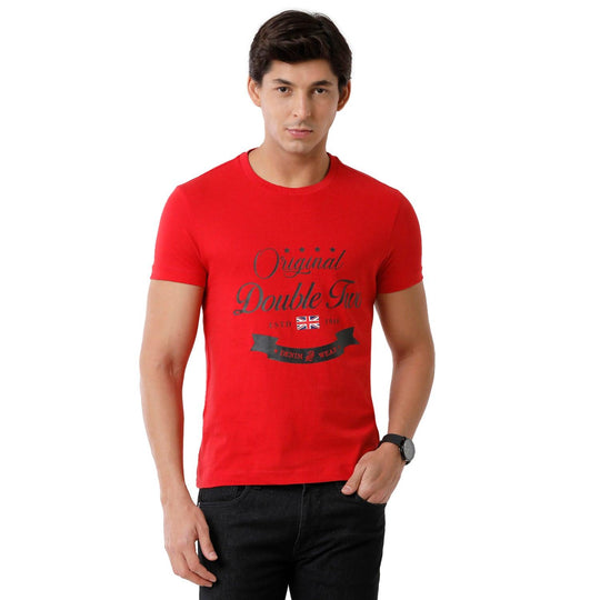 Red Printed T-Shirt Slim Fit