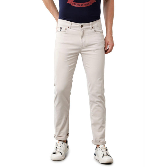 Ivory Tusk Solid Gaberdines Slim Fit