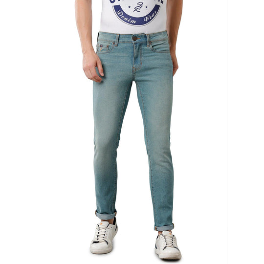 Blue Solid Jeans Lean Fit