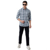 Load image into Gallery viewer, Men Slim Fit Checks Pointed Collar Casual Shirt